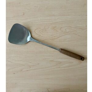 Metal Wok Spatula with Wooden Handle Kitchen Cooking Utensil